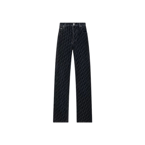 디올 블루 코튼 데님 청바지 513D021B321X_C584