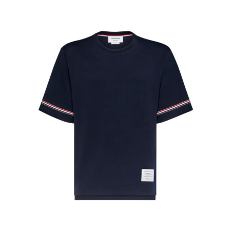 톰브라운 코튼 럭비 숏 슬리브 티 네이비 MJS282A-J0199-415